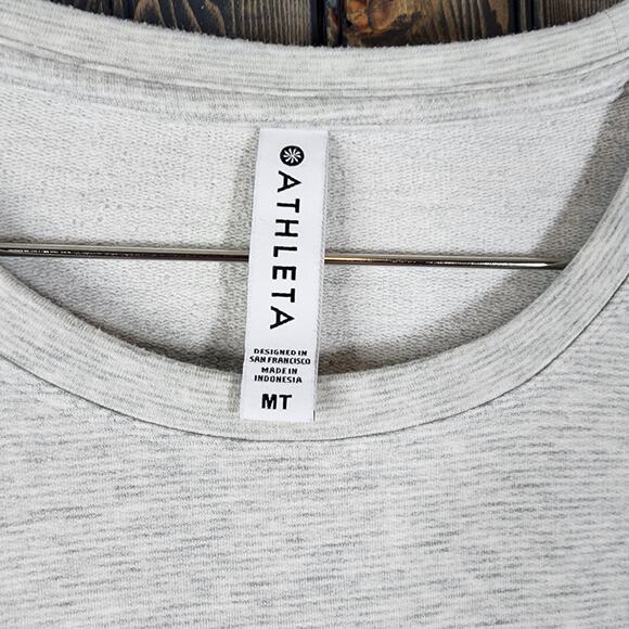 Athleta Studio To Street Sweater Top Gray Size M TALL - Picture 2 of 5